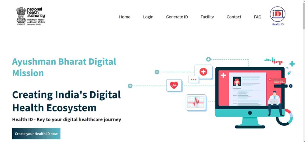 Online Digital Health Id Registration