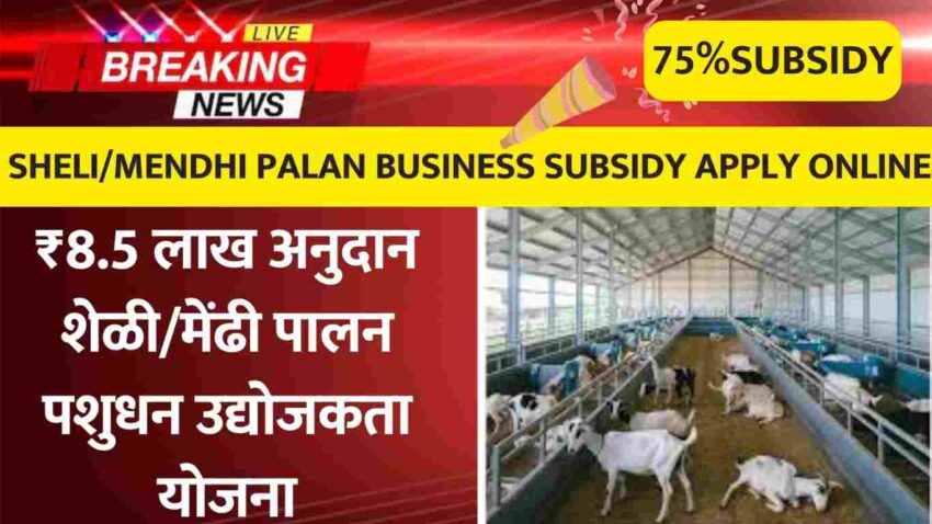 Sheli/Mendhi Palan Business Subsidy Apply Online